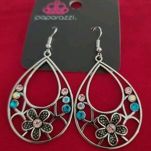 Like Flowers in a Meadow, Marvel at these Iridescent Pink Teal Pastel Earrings